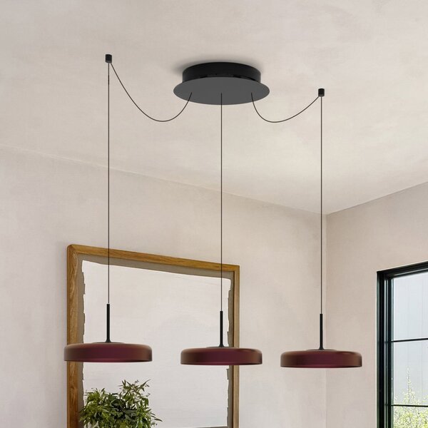 Molto Luce LED-visoka svetilka LORA III, črna, Ø 36 cm, z možnostjo zatemnitve, 40° CCT, zatemnjen, Črna, Dnevna soba / jedilnica, Kovina, Sodobni