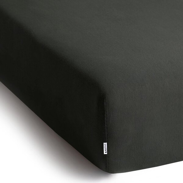 Temno siva napenjalna rjuha iz jerseyja 160x200 cm Amber – Restilo