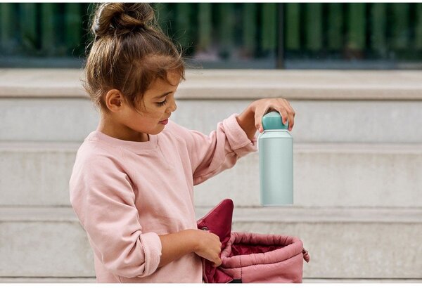 Svetlo rožnata plastična otroška steklenička za vodo 400 ml Fairy Garden by Little Dutch – Mepal