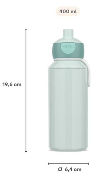 Svetlo zelena plastična otroška steklenička za vodo 400 ml Little Farm by Little Dutch – Mepal