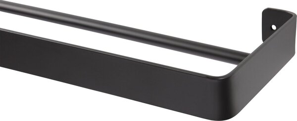 Stenski obešalnik za brisače HANDY 60x12,5 cm, črn