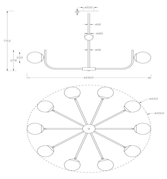 LESTENEC 116/27,6/0 cm 40 W E14