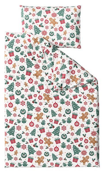 Bombažna posteljnina MERRY MOOD bela Dimenzije posteljnine: 70 x 90 cm | 140 x 200 cm