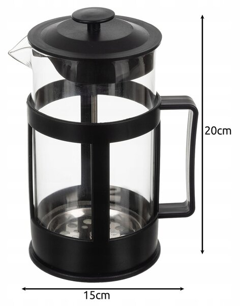 Steklena posoda s stiskalnim filtrom za kavo ali čaj 1000ml Frenchpress