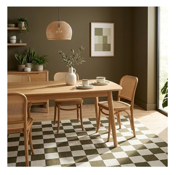 Zelena/kremno bela preproga 160x230 cm Bistro – ESTE