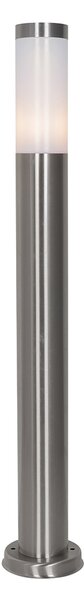Moderna zunanja talna svetilka jeklo z opalom 80 cm IP44 - Rox