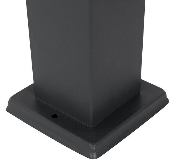Zunanja svetilka temno siva 80 cm z vtičnico IP44 - Malios