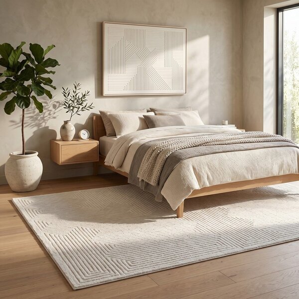 Kremno bela preproga 120x170 cm Labyrinth – ESTE