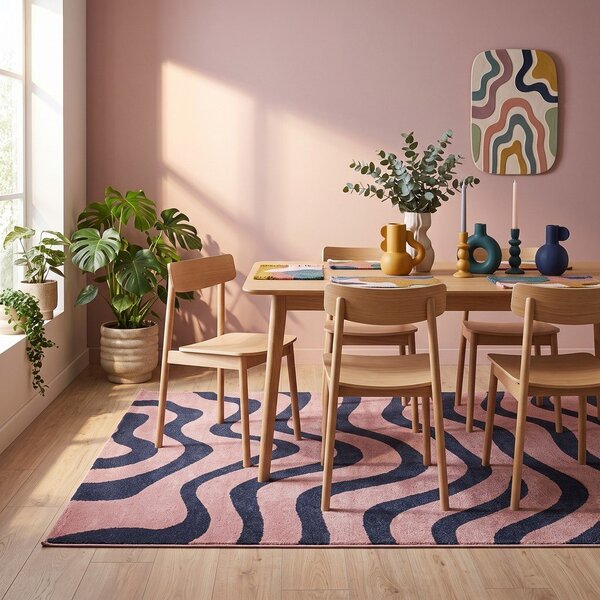 Modra/rožnata preproga 160x230 cm Aurora – ESTE