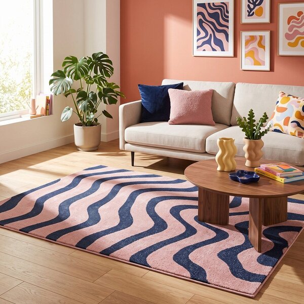 Modra/rožnata preproga 160x230 cm Aurora – ESTE