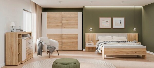 Modern Living Omara Z Drsnimi Vrati Bellevue, Barva Hrasta