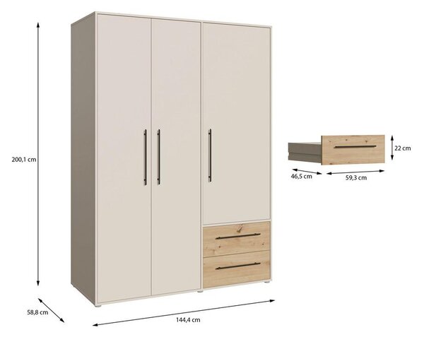 Modern Living Omara S Klasičnimi Vrati Mokkaris, Peščena Barva