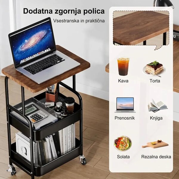 Easycart™ Večnivojski Voziček Za Shranjevanje