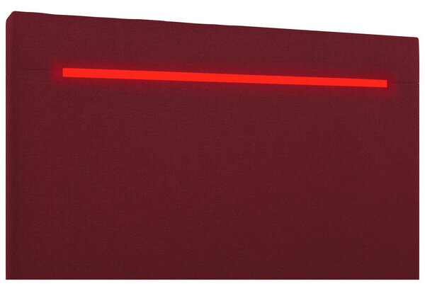 POSTELJA Z VZMETNICO 100 cm x 200 cm , tekstil, leseni material rdeča