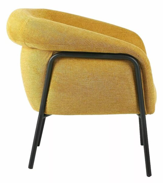 Oblikovalski fotelj CLOVER BREGO, gorčičen BREGO 68