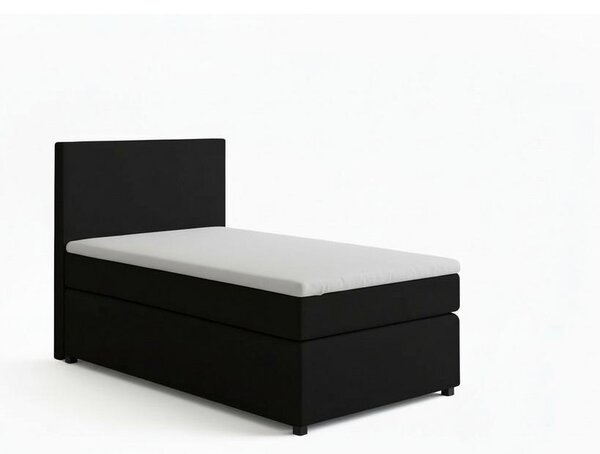 BOXSPRING POSTELJA 90 cm x 200 cm , tekstil, leseni material barve grafita