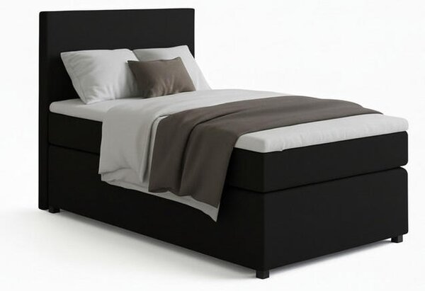 BOXSPRING POSTELJA 90 cm x 200 cm , tekstil, leseni material barve grafita