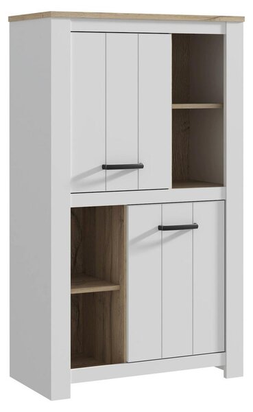 Modern Living Visoka Komoda Elara, Bela, Barva Hrasta