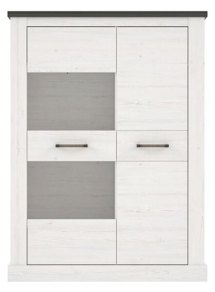 Premium Living Vitrina Montreal, Bela, Barva Pinije