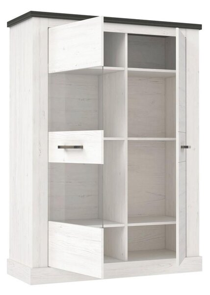 Premium Living Vitrina Montreal, Bela, Barva Pinije