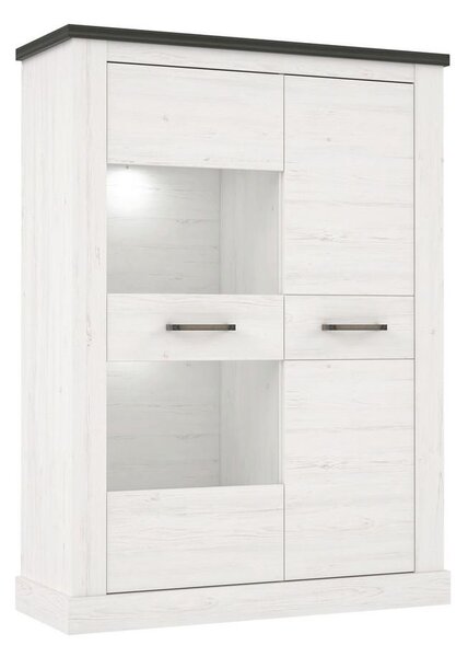 Premium Living Vitrina Montreal, Bela, Barva Pinije