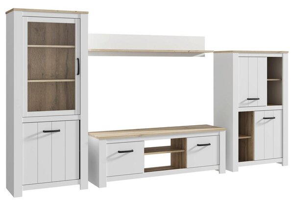 Modern Living Visoka Komoda Elara, Bela, Barva Hrasta