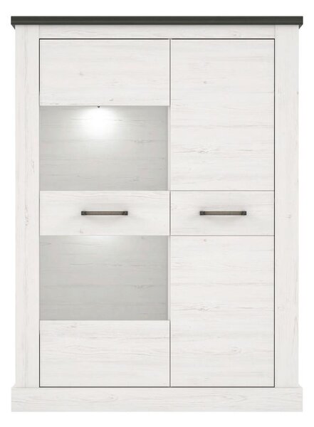 Premium Living Vitrina Montreal, Bela, Barva Pinije