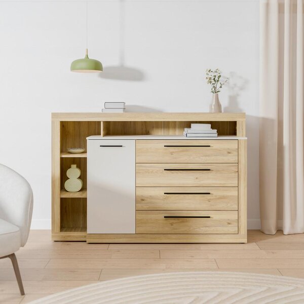 Modern Living Komoda Bellevue, Peščena Barva, Barva Hrasta
