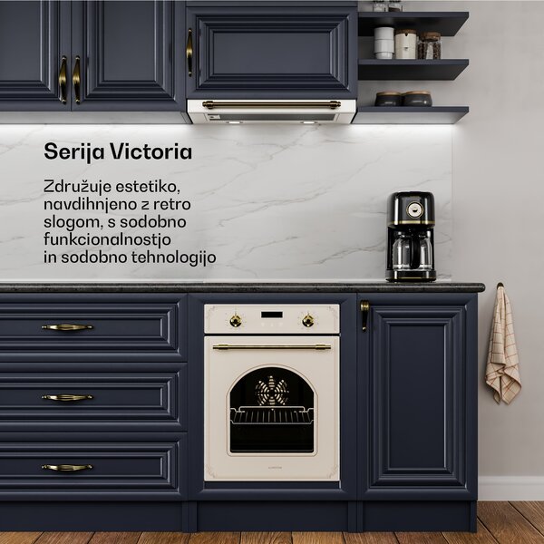 Klarstein Victoria izvlečna kuhinjska napa elegantna, retro navdihnjena, brezčasna EEC A++ 359m³/h 60cm