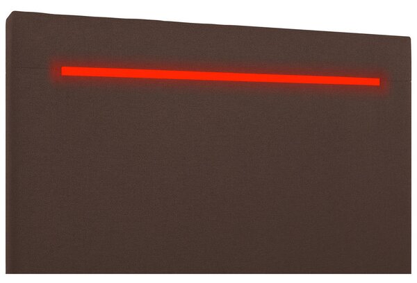 POSTELJA Z VZMETNICO 100 cm x 200 cm , tekstil, leseni material rjava