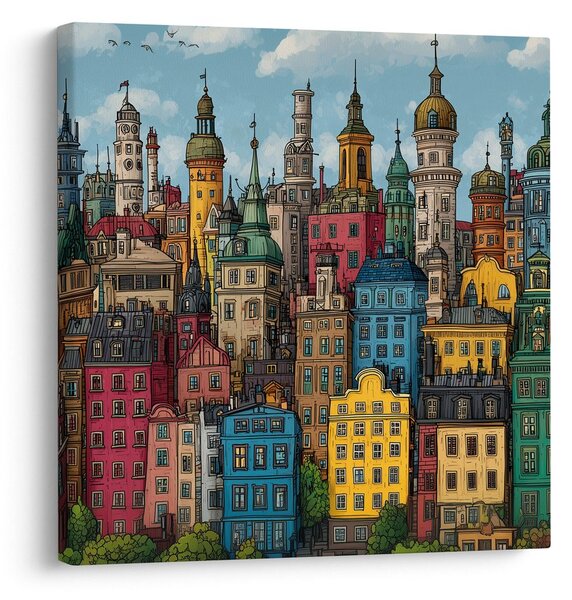 Slika pisane hiše starega mesta