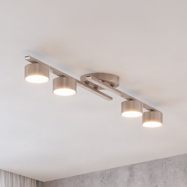 EMIBIG LIGHTING Stropna svetilka FRAGMENT, bež, dolžina 87 cm, 4-kraka, kovinska, zatemnjen, Bež, Dnevna soba / jedilnica, Kovina, Sodobni, Polkrožni strop z razmikom