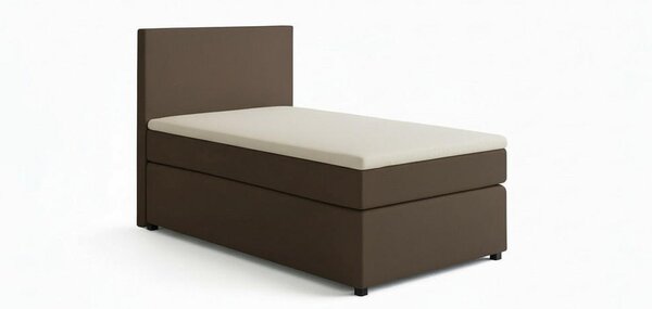 BOXSPRING POSTELJA 90 cm x 200 cm , tekstil, leseni material rjava