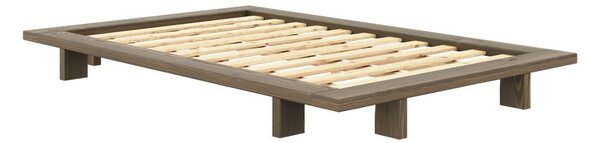 Rjava postelja iz masivnega bora z letvenim dnom 120x200 cm Japan – Karup Design