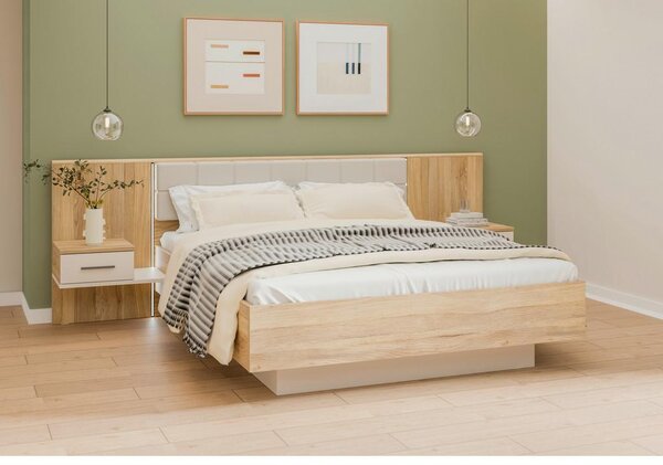 Modern Living Postelja Bellevue, Barva Hrasta, 160x200