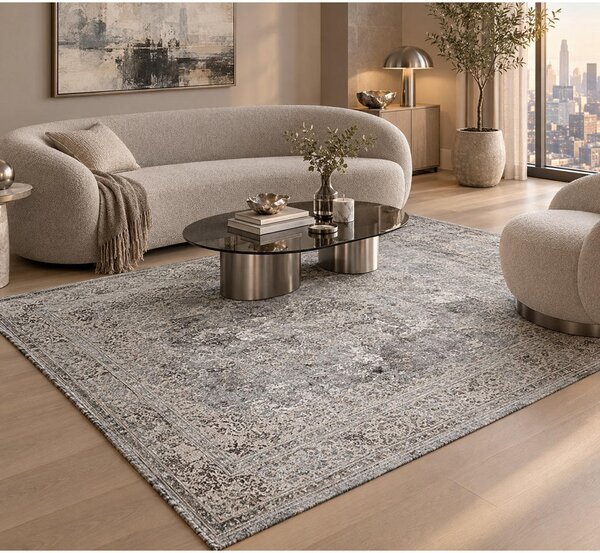 TKANA PREPROGA Elysee 902 160/230 cm srebrne barve