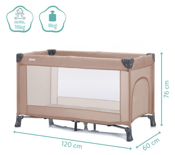 PRENOSNA POSTELJICA 120/60 cm bež