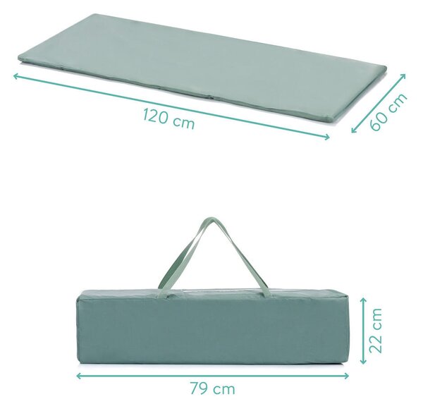 PRENOSNA POSTELJICA 120/60 cm turkizna