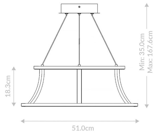 VISEČA LED-SVETILKA Eurofase 54 W 1490 lm 3000 K 220-240 V