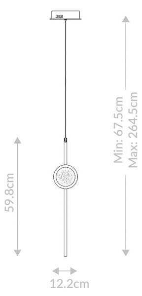 VISEČA NIHALNA SVETILKA Eurofase 67,5/12,2 cm 15 W
