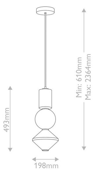 VISEČA LED-SVETILKA Alora Mood 20 W 1900 lm 3000 K 230 V