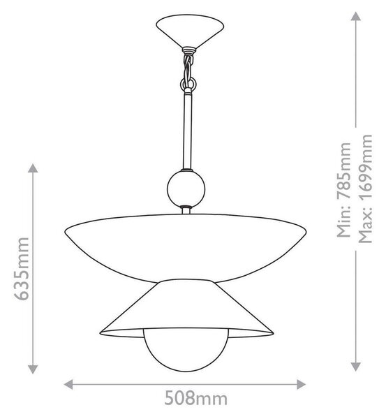 VISEČA SVETILKA Saucer 40 W E14