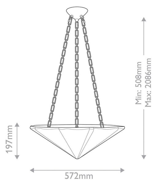VISEČA SVETILKA Alora 19,7/57,2 cm 60 W E27