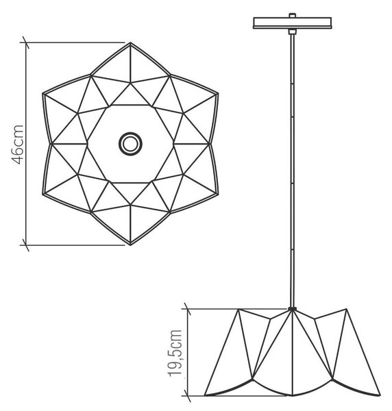 VISEČA SVETILKA Accord Lighting 52,4/19,5 cm 40 W E27