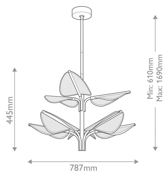 LED-LESTENEC Alora 44,5/78,7 cm 54 W