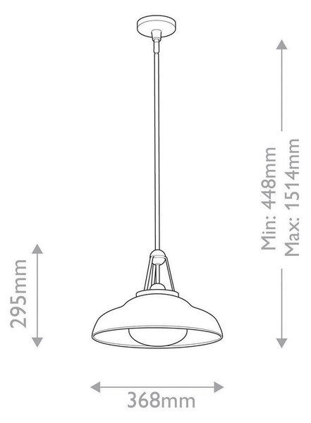 VISEČA SVETILKA Alora 36,8/29,5 cm 60 W E27