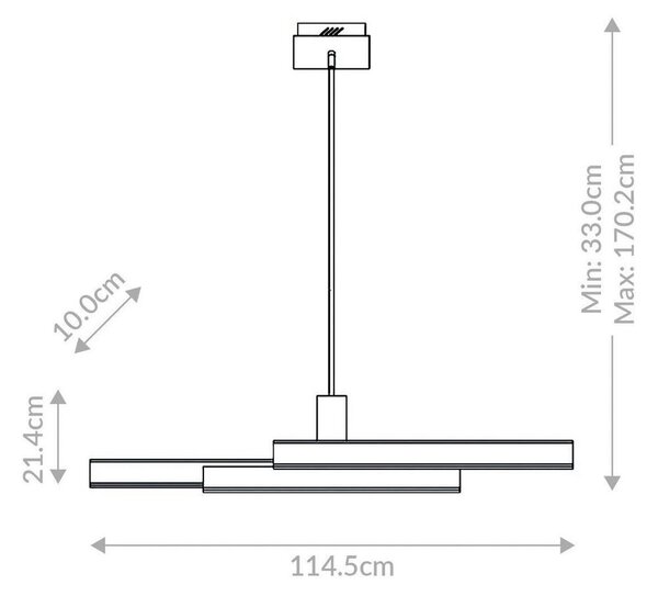 VISEČA LED-SVETILKA Eurofase 74 W 4700 lm 3000 K 220-240 V