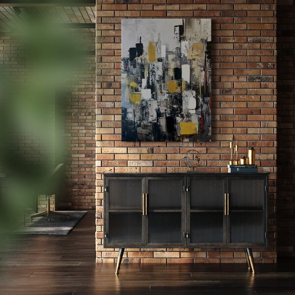 Slika z ročno naslikanimi elementi 70x100 cm Cityscape – Styler