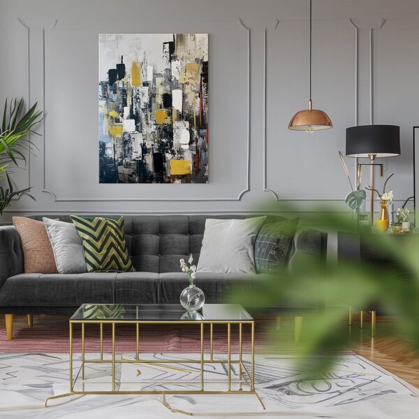 Slika z ročno naslikanimi elementi 70x100 cm Cityscape – Styler