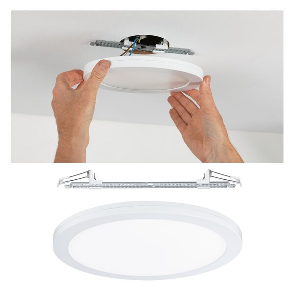 Paulmann Cover it LED vgradna plošča 4.000 K 33 cm, Bela, Dnevna soba / jedilnica, Plastika, Vgradne svetilke okrogle